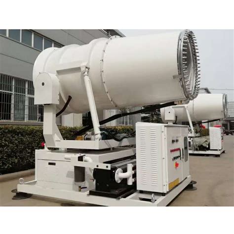 Fog cannon machine with 100 meter throw distance