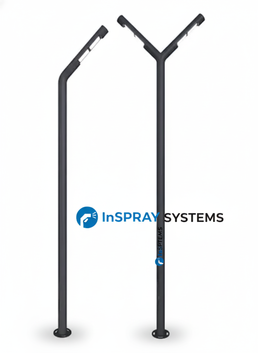 Customizable Height Single Arm Square Street Poles